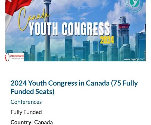 2024 Youth Congress (75 Fully Funded Seats)